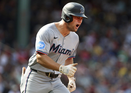 Myers and Marsee homer in 3-run 9th to lift the Marlins past the Red Sox, 5-3