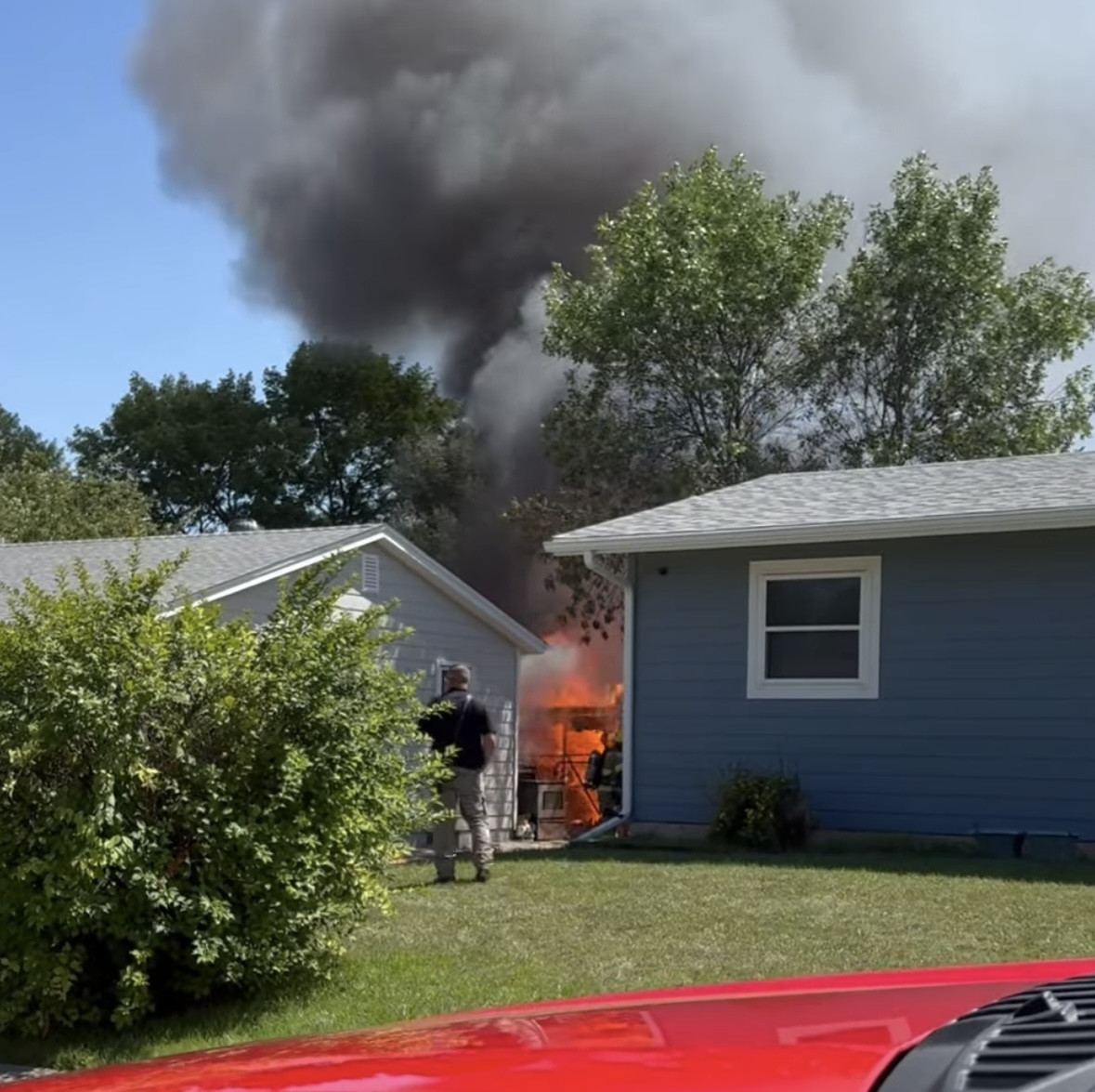 Garage Fire Damages House