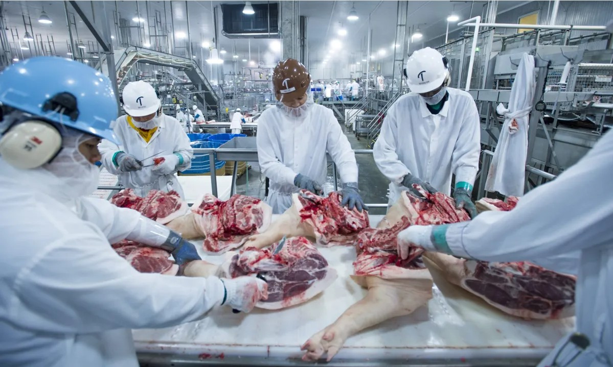 Faster lines, less federal oversight at US pork and poultry plants