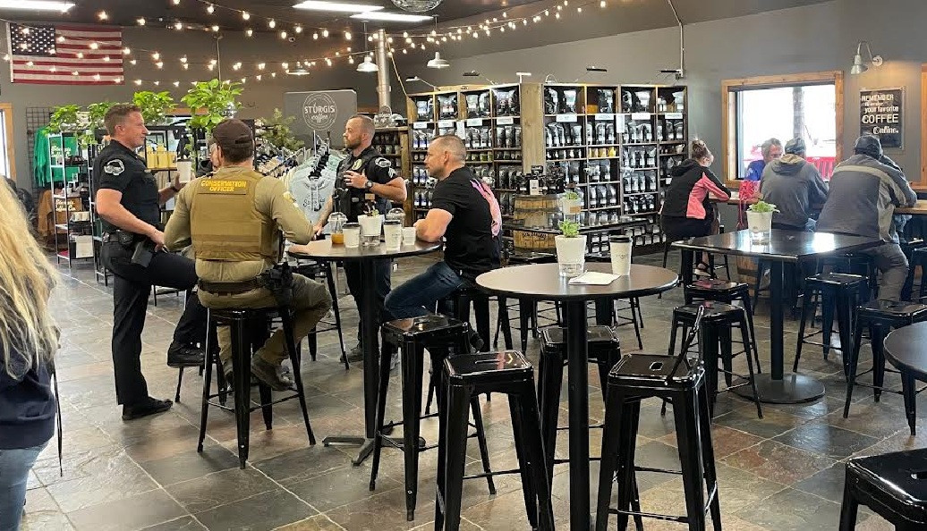 Local law enforcement participate in Coffee with a Cop