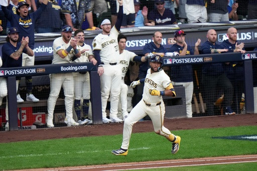 Brewers’ Jackson Chourio leaves NLDS Game 1 after getting 3 hits in first 2 innings