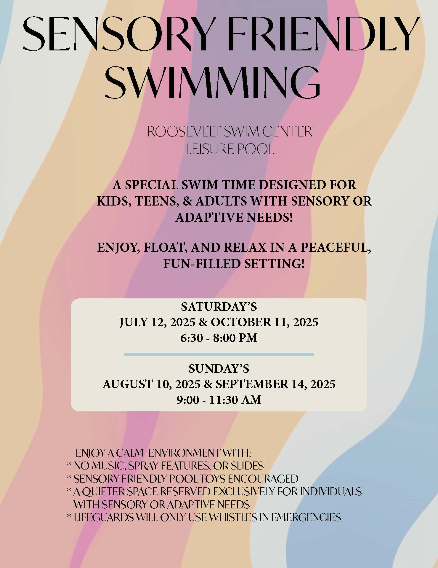 City Parks & Recreation Hosting Second Sensory-Friendly Swim Event With Fun Swim Options
