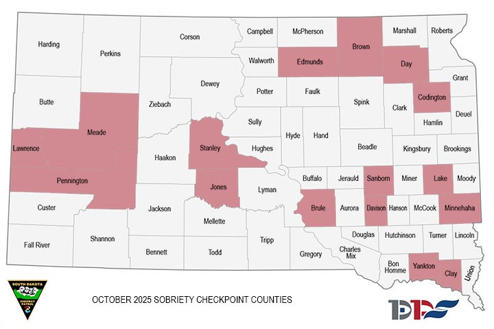 South Dakota Targeted in October Sobriety Checkpoints