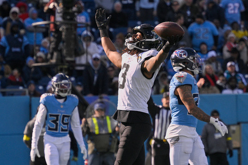 Receiver Jakobi Meyers and the Jaguars agree to a 3-year, $60M extension, AP source says