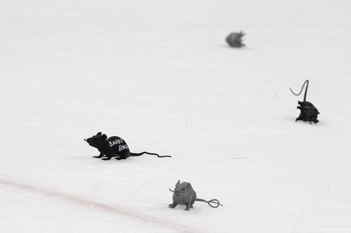 Brad Marchand embraces Panthers’ rat-throwing tradition, which goes back 30 years