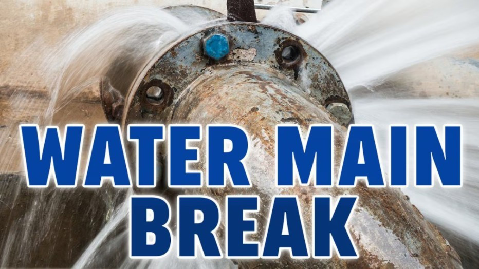 Sturgis Public Works responds to water line break Monday morning