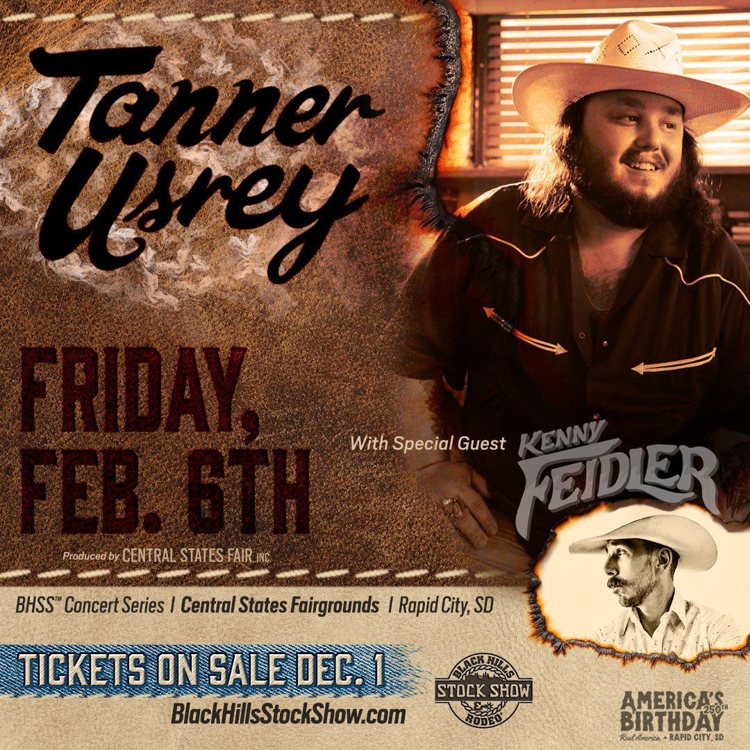 Tanner Usrey to Headline Black Hills Stock Show & Rodeo® Concert with Special Guest Kenny Feidler