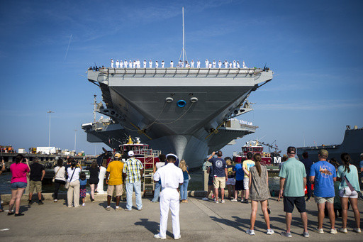 US carrier strike group embarks on a scheduled deployment amid Middle East tensions