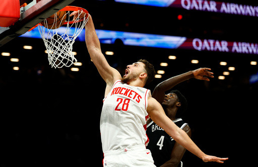 Durant leads Rockets past Nets for fourth straight victory