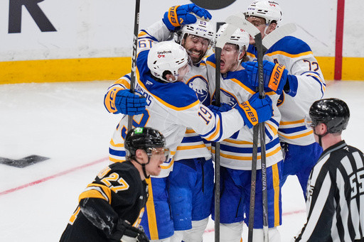 Sabres rally to beat Bruins 3-1, take 2-1 lead in NHL playoff series