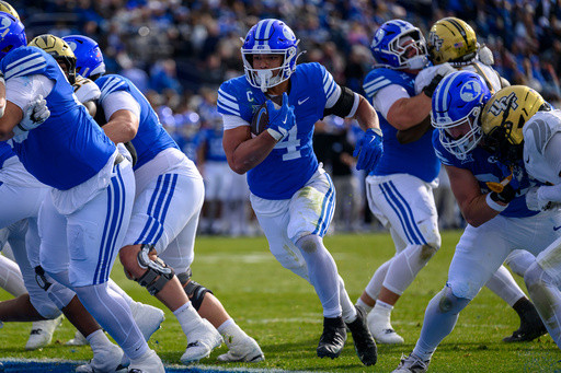 Bear Bachmeier and LJ Martin lead No. 11 BYU past UCF for a 41-21 victory