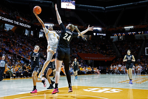 Mikayla Blakes’ 34 points lead No. 5 Vanderbilt past Tennessee 87-77