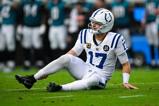 Colts confirm QB Daniel Jones has season-ending Achilles injury, backup Riley Leonard also hurt