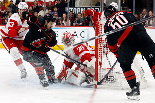 Gostisbehere, Svechnikov post 3-point games as Hurricanes beat Red Wings 5-2, end 3-game skid