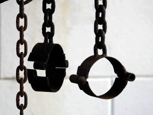 A crucial tool of the slave trade, shackles evoke an ugly part of America’s past
