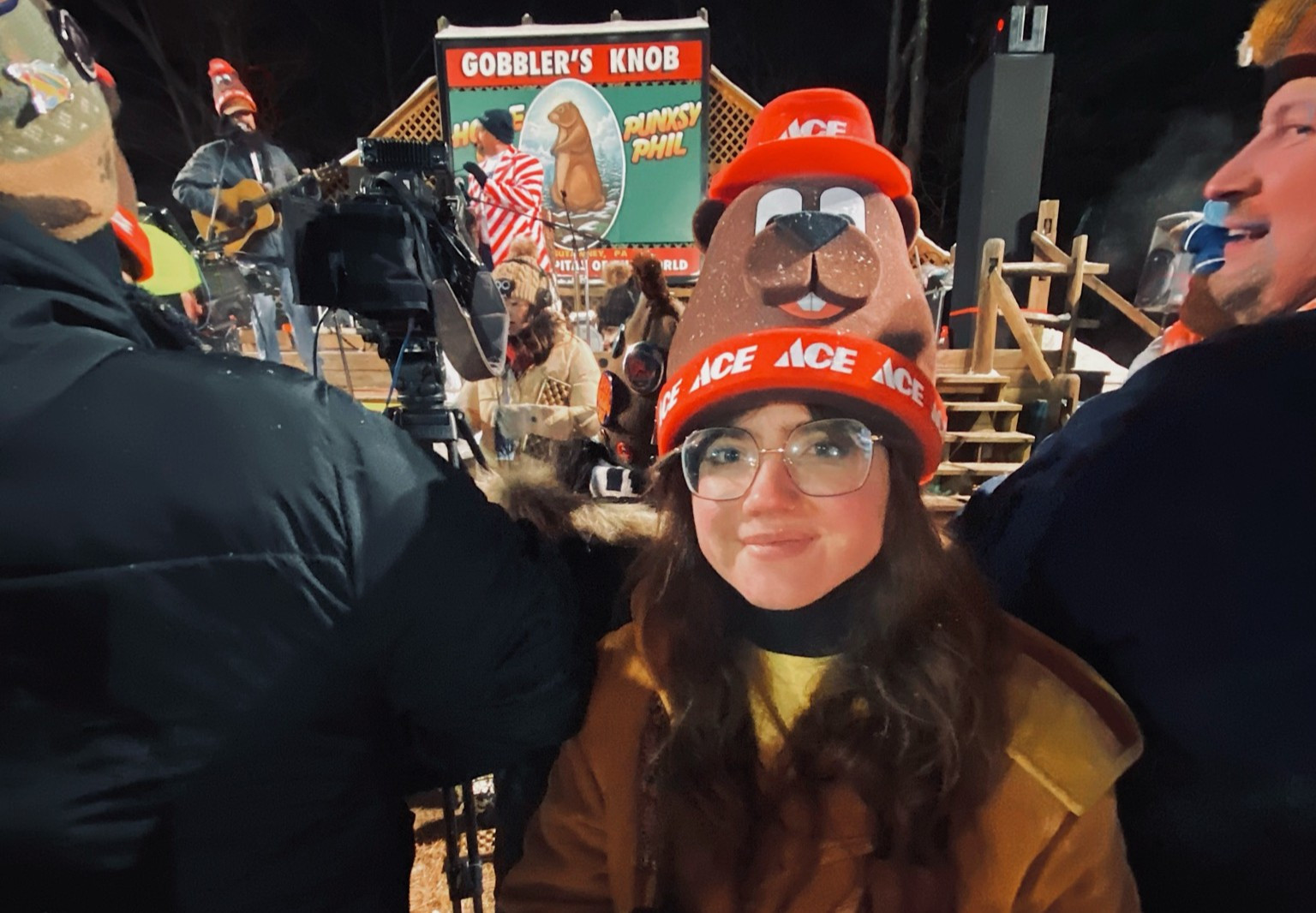 Local Resident Scout Wheeler Experiences Groundhog Day Tradition in Pennsylvania