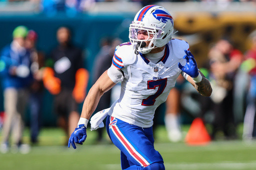 Raiders acquiring cornerback Taron Johnson in trade with Bills, AP source says
