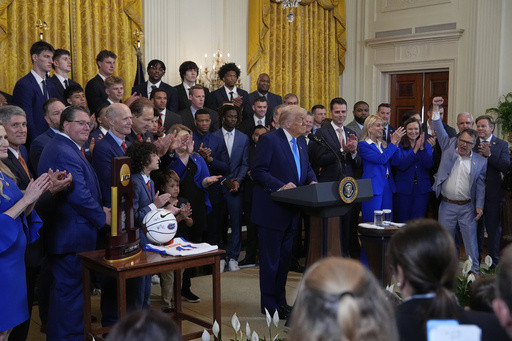 Trump hosts NCAA basketball champion Florida Gators at the White House