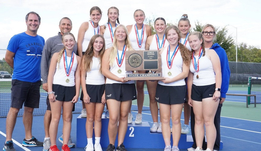 Sioux Falls Christian dominates, Chargers win second girls tennis title in three years