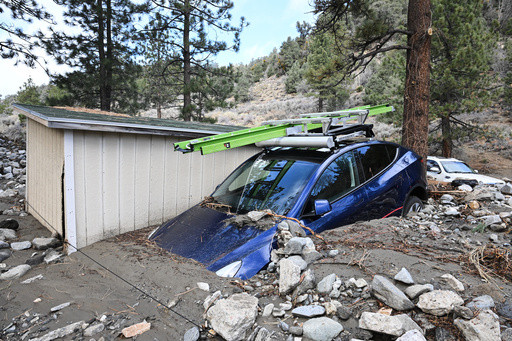 California’s intense winter storms turned some roads into rivers of mud