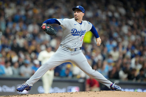 Snell spectacular and Dodgers barely hold on in 9th to beat Brewers 2-1 in NLCS opener