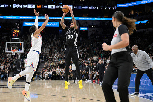Spurs survive injury scare to Wembanyama, rally to beat Knicks 134-132 in NBA Cup final rematch