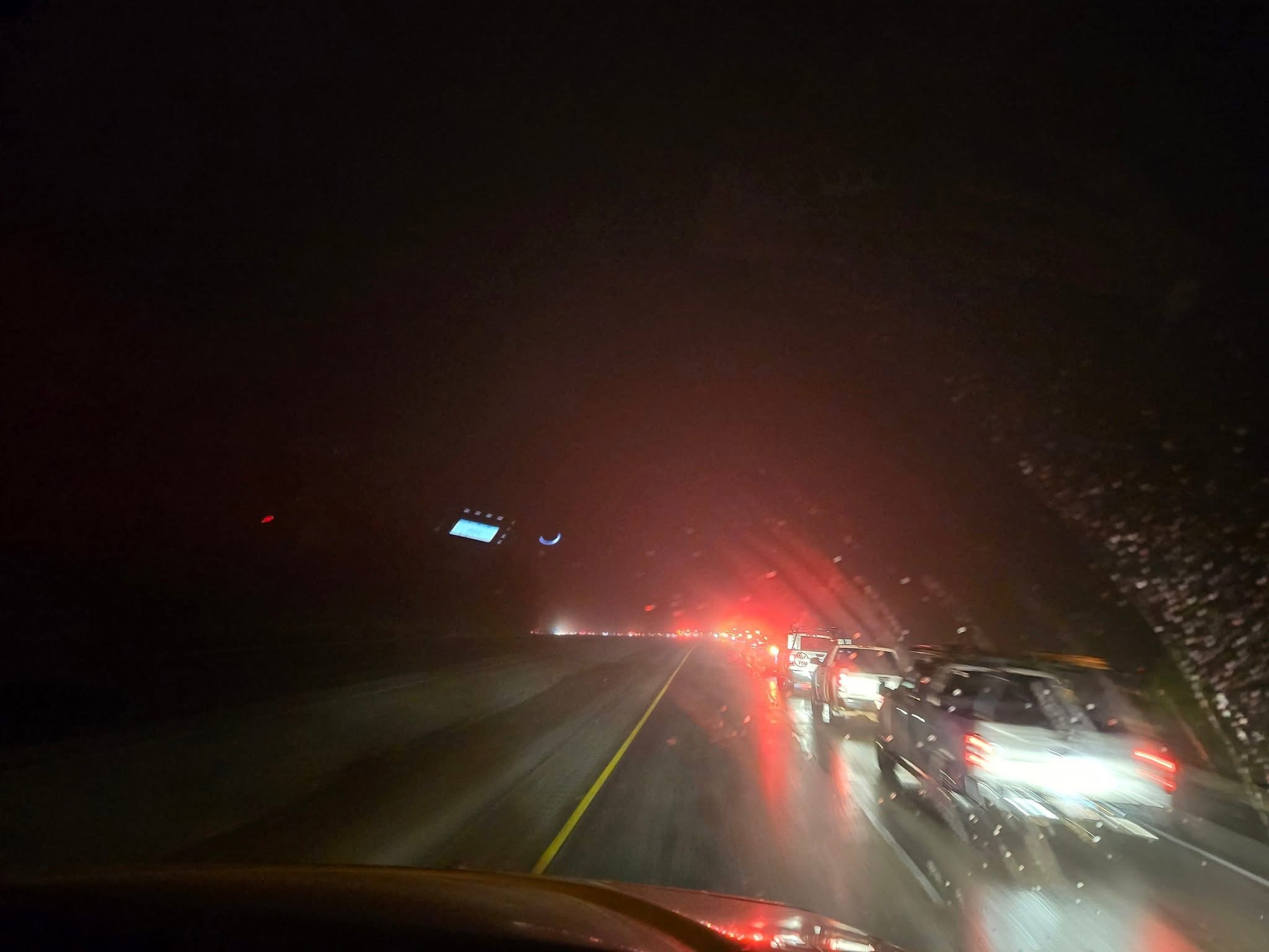Foggy Roads & Fiery Traffic