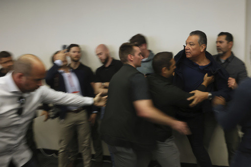 Sen. Padilla is forcefully removed from Noem’s news conference on immigration raids and handcuffed