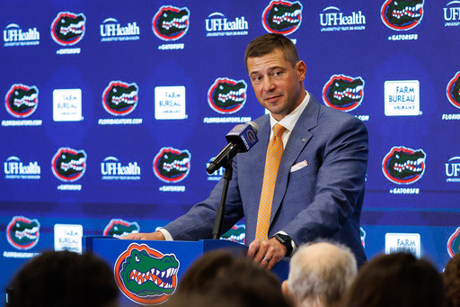 With Florida legends on hand, new Gators coach Jon Sumrall promises to ‘just win a whole bunch’