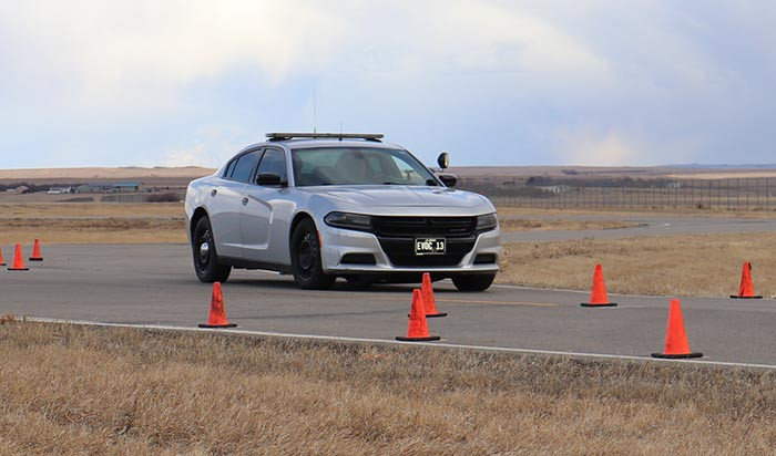 South Dakota lawmakers test their skills behind the wheel at emergency vehicle driving course