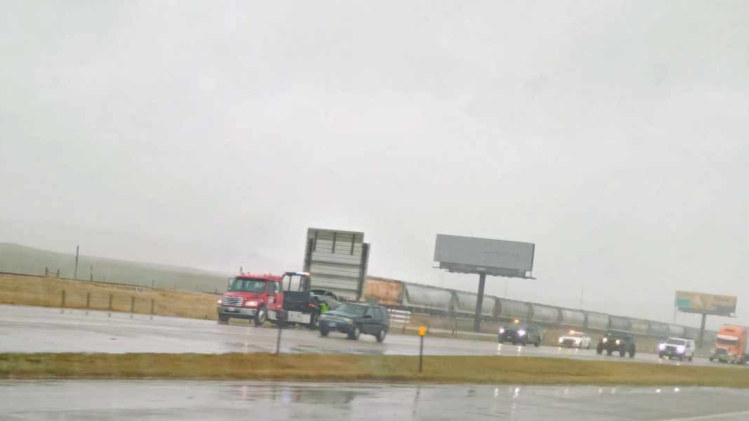 Car Engulfed In Flames On I-90(Update)