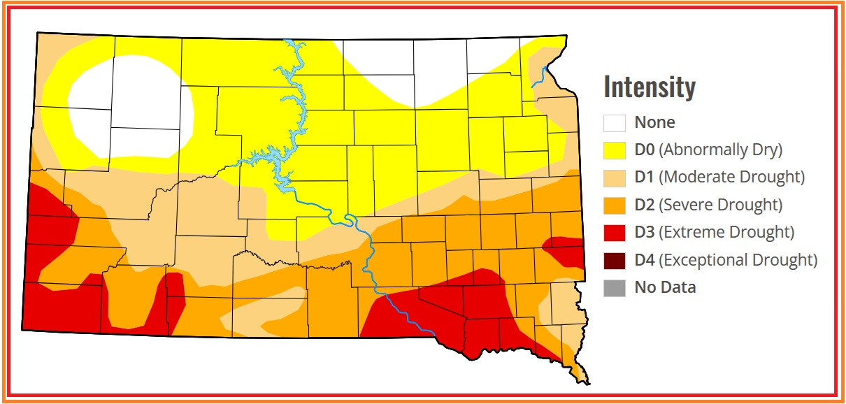 Extreme Drought remains for parts of western South Dakota