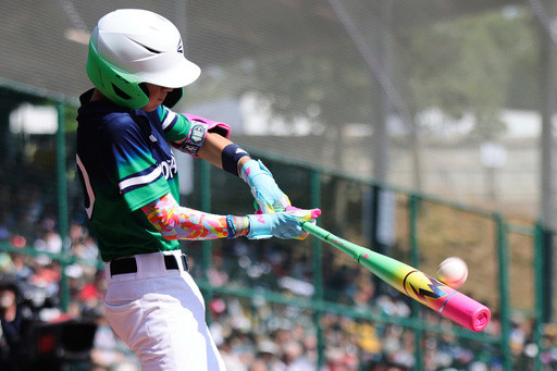 Top accessory this year at the Little League World Series? A bat that looks like sour gummy worms