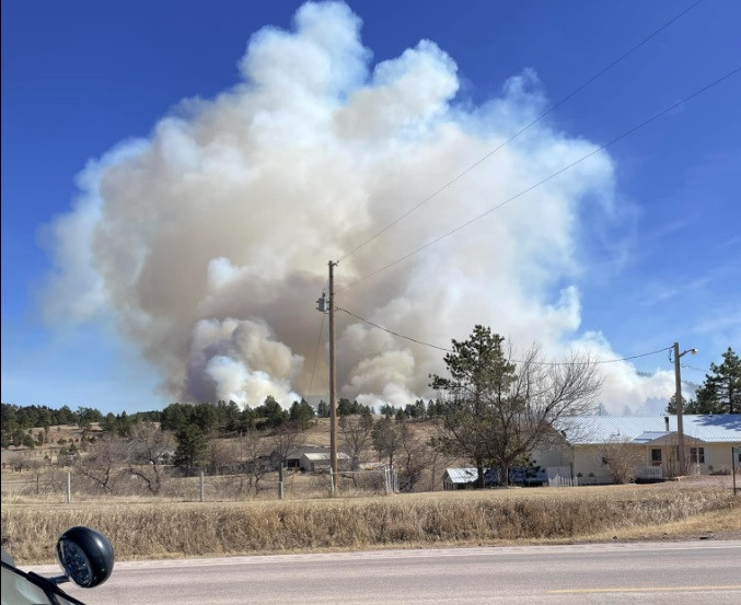 BREAKING – Fire reported south of Hot Springs