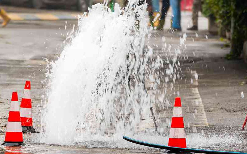 Leak affecting water service on Sly Street in Sturgis