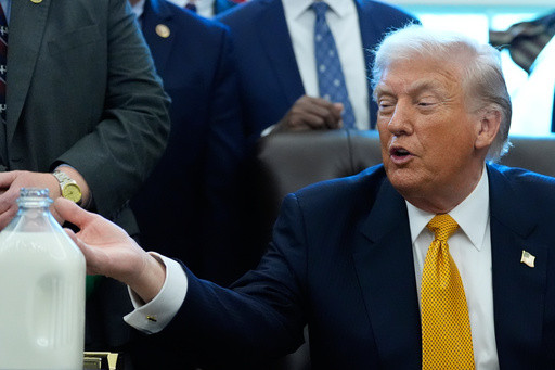 Milk gets a perch on Trump’s desk but takes a back seat at bill signing