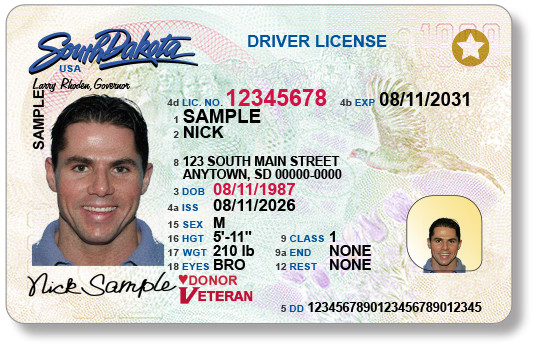 New driver’s license design launched in South Dakota