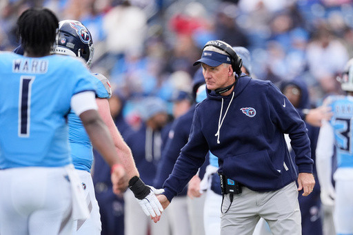 Tennessee Titans tied for NFL’s worst record at 1-8 at midpoint of season