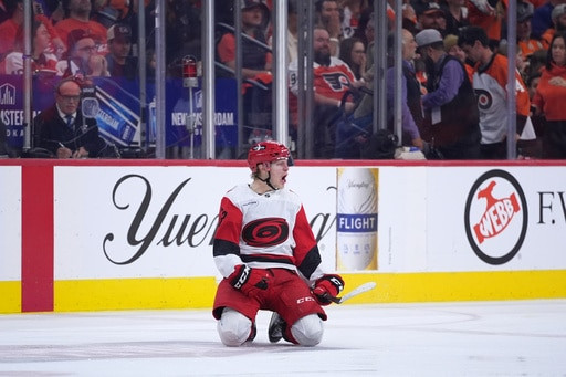 Blake’s overtime goal lifts the Hurricanes 3-2 over the Flyers for their second playoff series sweep