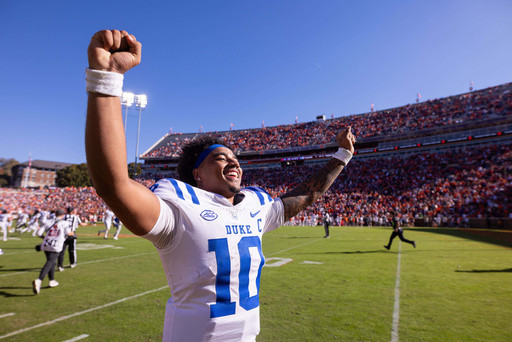 Nate Sheppard’s 3-yard TD, Duke’s 2-point conversion stun Clemson 46-45