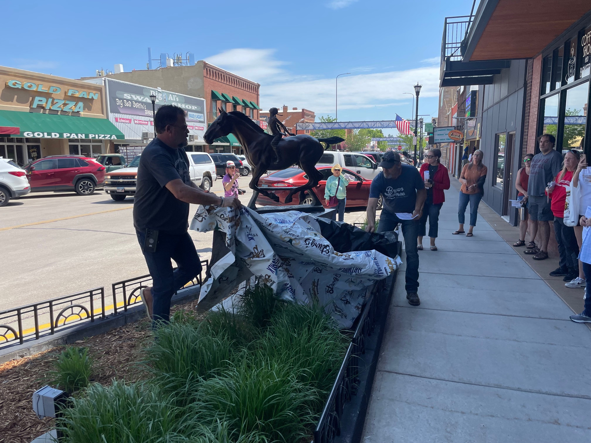 Five new sculptures unveiled downtown Sturgis Saturday