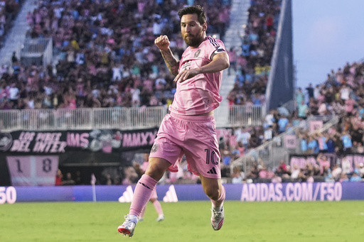 Messi has 5th straight multi-goal game as Miami snaps Nashville’s unbeaten streak with 2-1 win