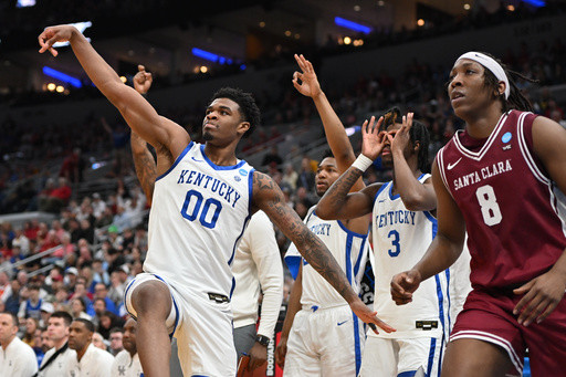 Otega Oweh’s buzzer-beater saves Kentucky in 89-94 overtime win over Santa Clara in March Madness