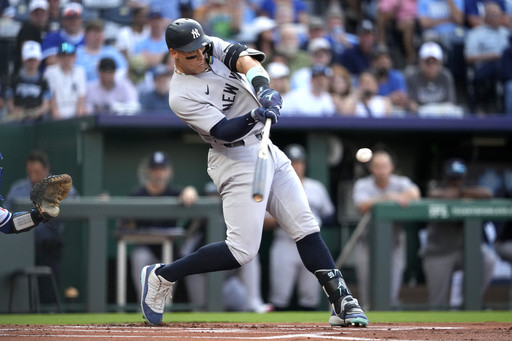 Yankees’ Aaron Judge hits third-longest homer of MLB season, a 469-foot shot in first inning vs KC