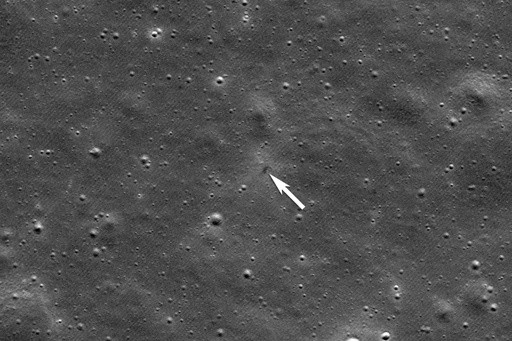 NASA spacecraft around the moon photographs the crash site of a Japanese company’s lunar lander