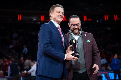 Proud papa Rick Pitino gets another hard-fought milestone win against his ‘brilliant’ son