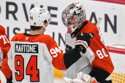 Vladar stops 27 shots as Flyers top Penguins 3-0 to take commanding 2-0 lead in first-round series