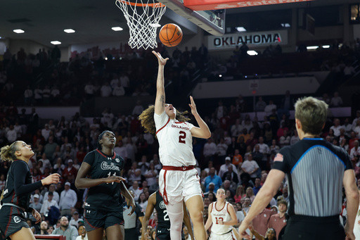Chavez scores 15 of her 26 points in overtime as No. 16 Oklahoma stuns No. 2 South Carolina 94-82
