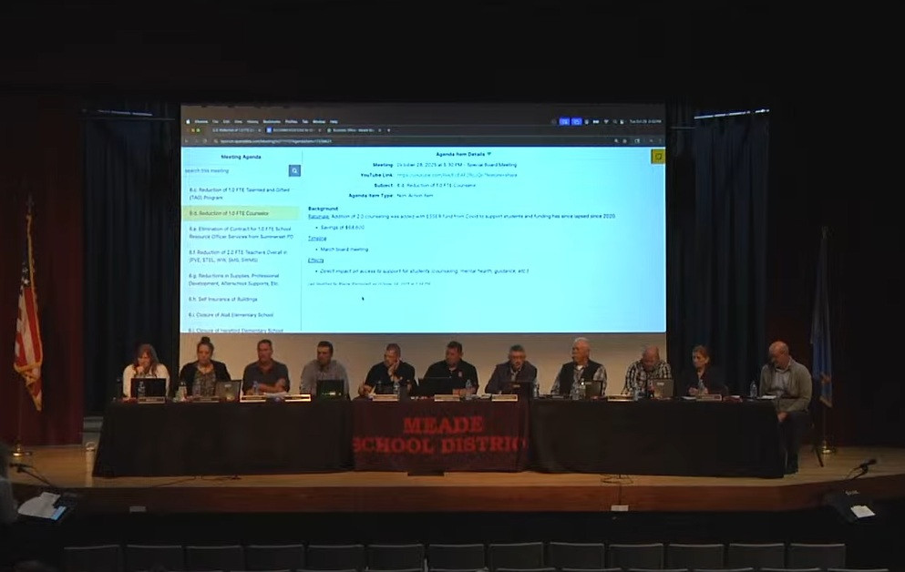 Meade 46-1 School Board holds special meeting to gather input on budget deficit plans
