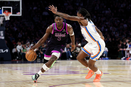 Timberwolves hand the Thunder their 3rd loss, 112-107, after Edwards takes over down the stretch